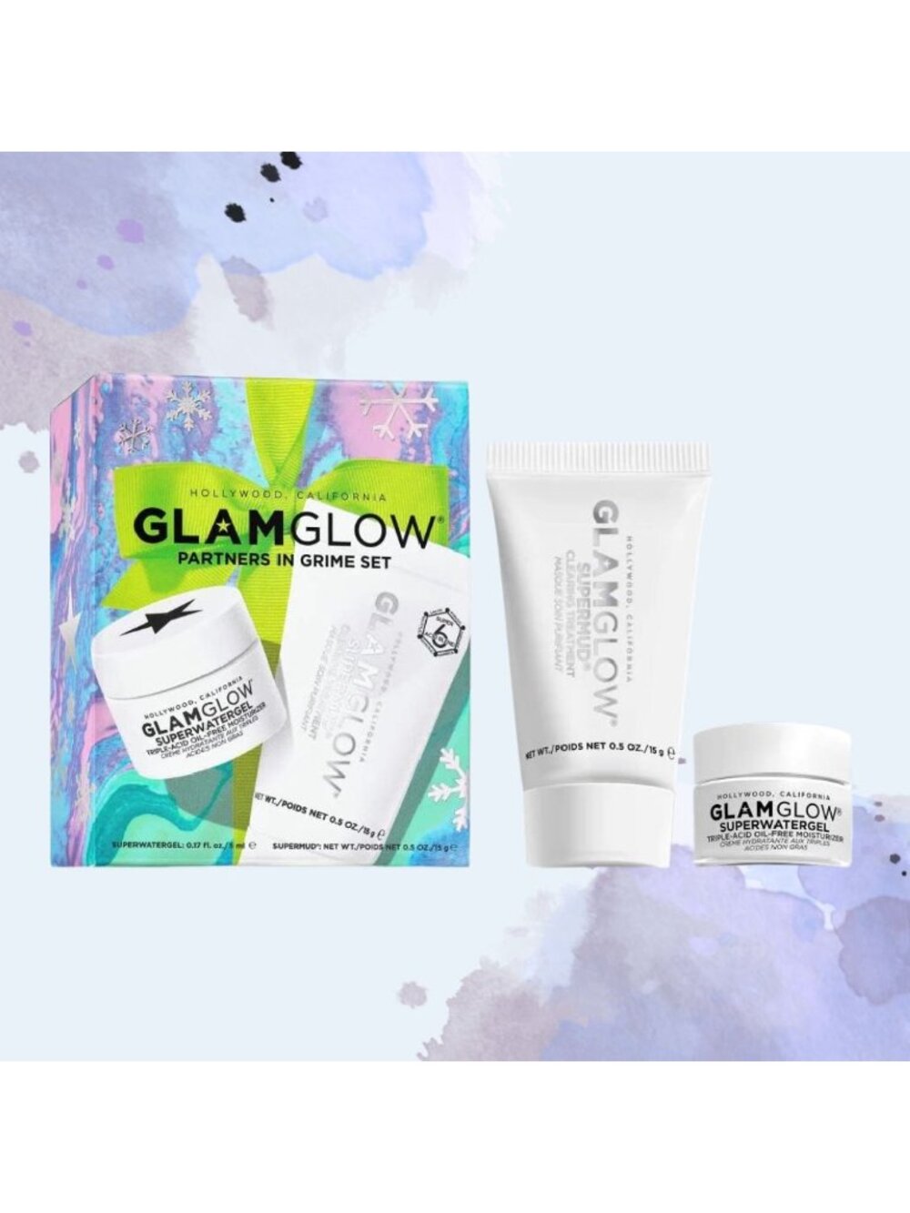 Glamglow Partners In Grime Set - Supernud Mask & Superwatergel Moisturizer